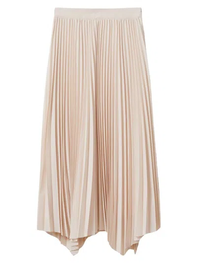 Reiss Women's Azalea Pleated Midi-skirt In Blush