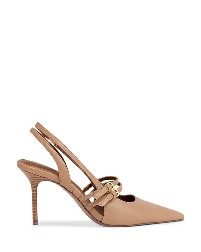 Reiss Womens Neutral Beatrice Pointed-toe Leather Courts Eur 40 / 7 Uk