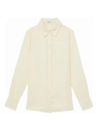 Reiss Women's Belle Linen Blouse In Yellow
