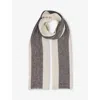 Reiss Womens Black Beatrix Striped Linen And Modal In Gray