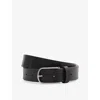 Reiss Carrie Rectangle-buckle Leather Belt In Black