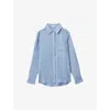 Reiss Womens Blue Belle Relaxed-fit Long-sleeve Linen Shirt In Blue