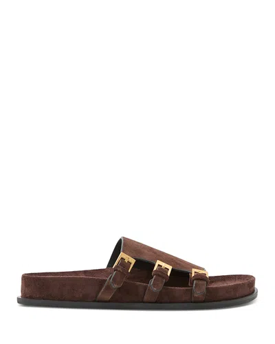 Reiss Women's Buckled Slide Sandals In Multi