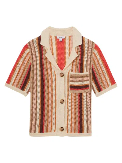 Reiss Women's Candy Striped Polo Sweater In Multi