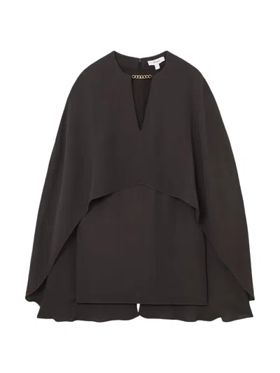 Reiss Women's Cassidy Chain-detailed Cape Minidress In Gray