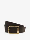 Reiss Chocolate Iyla Suede Half Keeper Belt In Chocolate