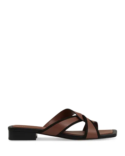 Reiss Women's Clara Flat Slide Sandals In Tan