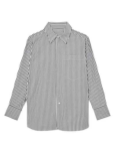 Reiss Women's Cotton Striped Button-front Shirt In Blue