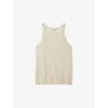 REISS REISS WOMEN'S CREAM CATRICE ROUND-NECK RELAXED-FIT LINEN-BLEND VEST