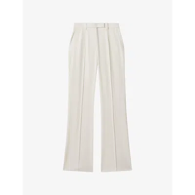 Reiss Millie - Cream Petite Flared Suit Trousers, Us 2