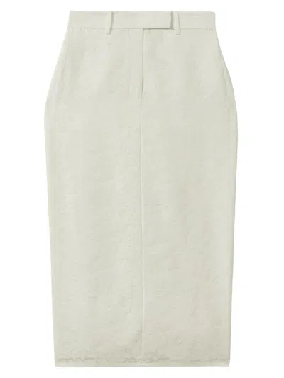 Reiss Women's Denver Floral Tulle Midi-skirt In Neutral