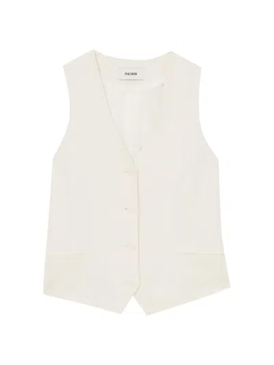 Reiss Women's Devon Woven Vest In White