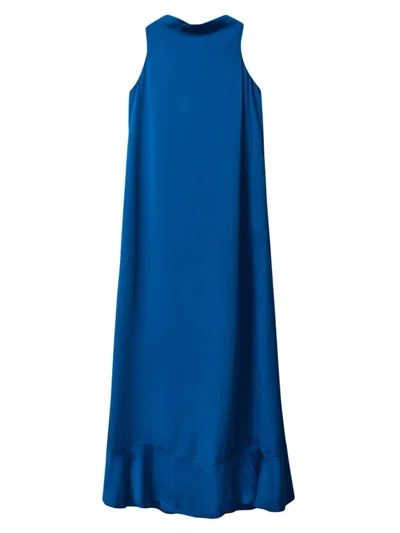 Reiss Women's Dina Cowlneck Maxi Dress In Cobalt Blue