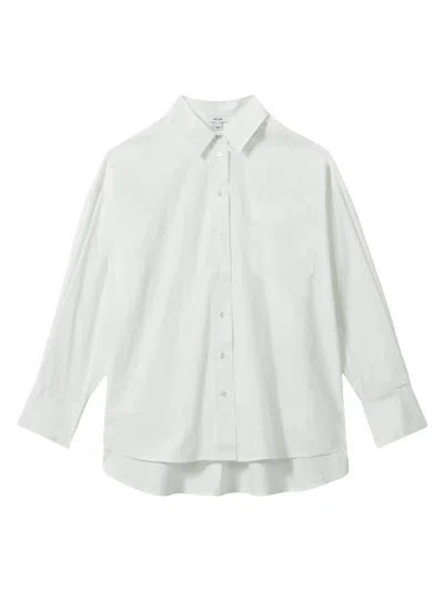 Reiss Women's Edie Button-up Shirt In White