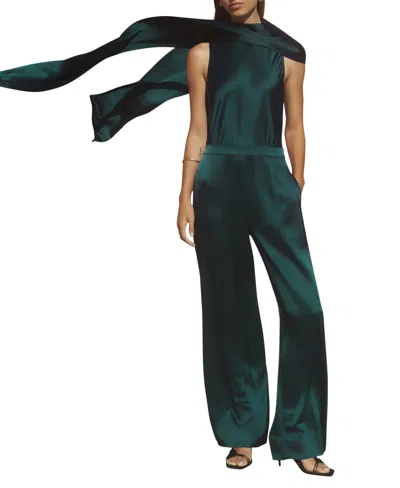 Reiss Women's Farah Capeback Cowl-neck Wide-leg Jumpsuit In Black