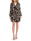 Reiss Kerina Mini Dress In Beige Black