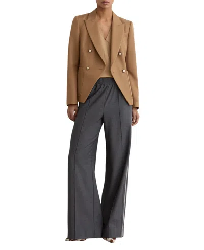 Reiss Women's Gigi Wool-blend Double-breasted Blazer In Green