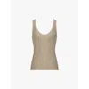 Reiss Gold Metallic Vest Top In Gold