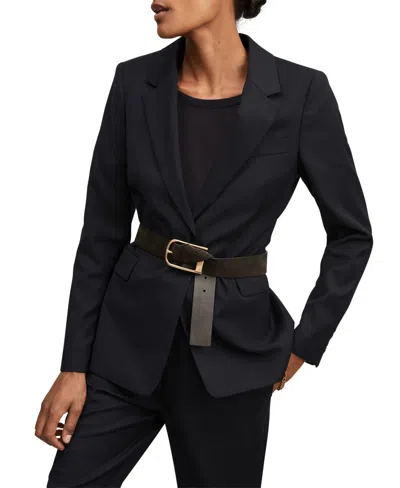 Reiss Women's Haisley Tailored Single-breasted Blazer In Blue