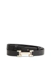 REISS WOMEN'S HAYLEY SQUARE HINGE LEATHER BELT