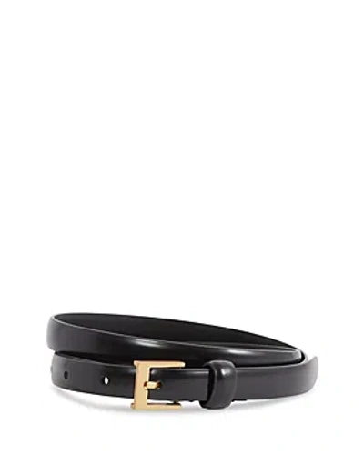 Reiss Women's Holly Skinny Waist Buckle Belt In Black