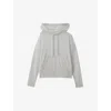 REISS REISS WOMENS IVORY CANDY RELAXED-FIT COTTON AND LINEN-BLEND HOODY