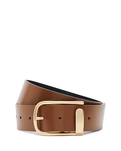 Reiss Women's Iyla Half Keeper Reversible Leather Belt In Tan