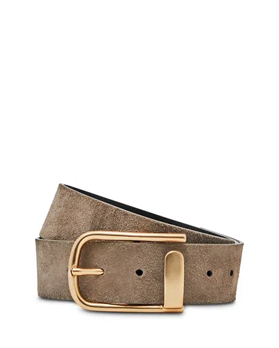 Reiss Women's Iyla Half Keeper Suede Belt In Brown