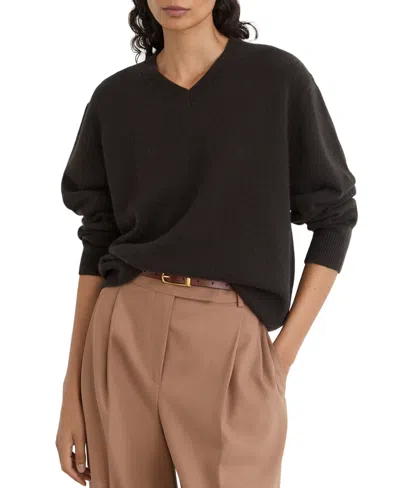 Reiss Women's Jenna V-neck Cashmere Long-sleeve Sweater In Grape Burg