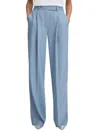 Reiss June High Waist Wide Leg Pants In Blue