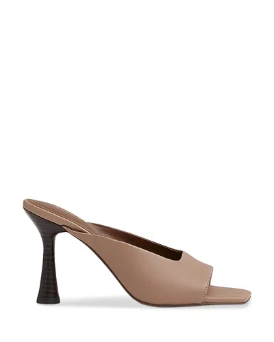 Reiss Women's Justine Square Mule Heel Shoes In Blush