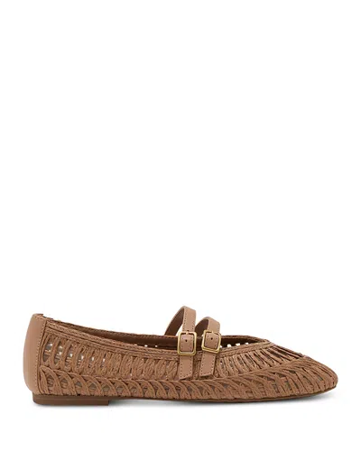 Reiss Women's Jute Leather Ballet Flats In Brown