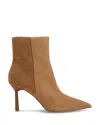 Reiss Tan Karlie Seamed Nubuck Ankle Boots In Tan