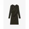 Reiss Women's Khaki Green Mini Dress In Khaki