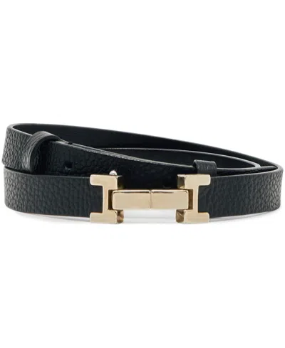 Reiss Women's Leather Square Hinge Belt In Black