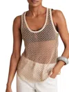 Reiss Neutral Mesh Knit Beaded Vest In Neutral