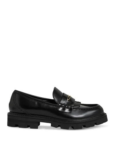 Reiss Women's Lianna Leather Loafers In Black