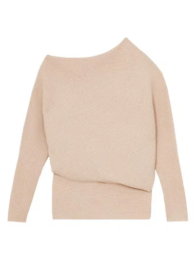 Reiss Women's Lorna Off-the-shoulder Sweater In Neutral