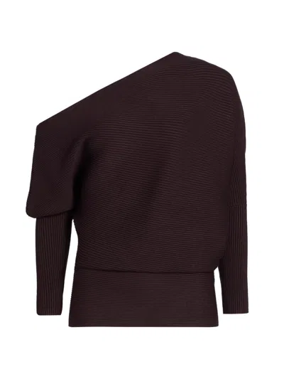 Reiss Women's Lorna Off-the-shoulder Sweater In Purple