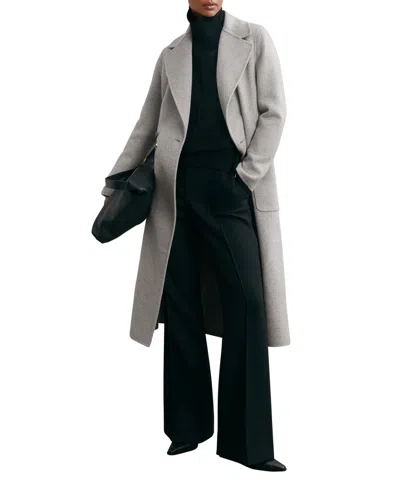 Reiss Women's Lucia Long Double-breasted V-neck Coat In Black