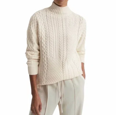 Reiss Women's Martha Roll Neck Cable Knit Sweater In Cream In Neutral