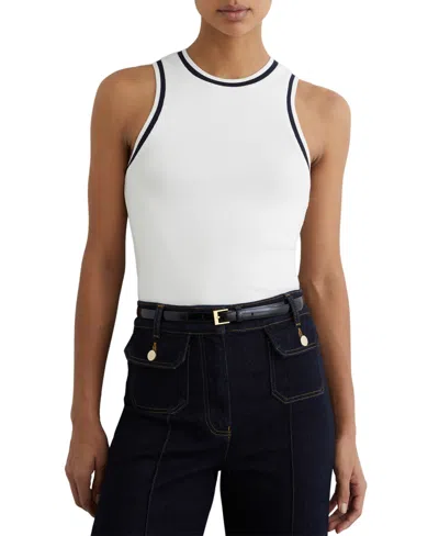 Reiss Women's Matilda Contrast Trim Vest In White