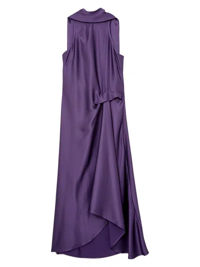 Reiss Women's Michelle Draped High-low Cape Dress In Purple