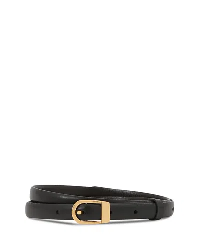 Reiss Women's Mila Mini Bucke Leather Belt In Black