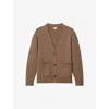 REISS HARPER PATCH-POCKET KNITTED CARDIGAN