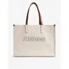 REISS REISS WOMEN'S NATURAL LOLA LOGO-EMBROIDERED COTTON TOTE