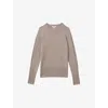 Reiss Womens Neutral Annie Round-neck Wool-blend Jumper In Neutral