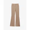 Reiss Womens Neutral Hadley Flared-leg High-rise Stretch-woven Trousers