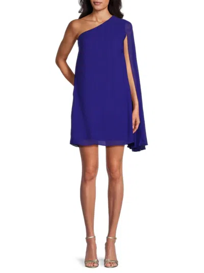 Reiss Fleur Sheer Cape Sleeve Dress In Blue