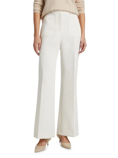 Reiss Women's Priya Seamed Flare Trousers In White